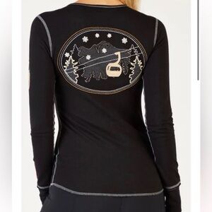 Alp N Rock Gondola Luxe Henley Top NWT